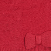 Pălărie din bumbac tricotată cu panglică pentru un bebeluș, roșie Chicco 254279 2