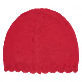 Pălărie din bumbac tricotată cu panglică pentru un bebeluș, roșie Chicco 254280 3
