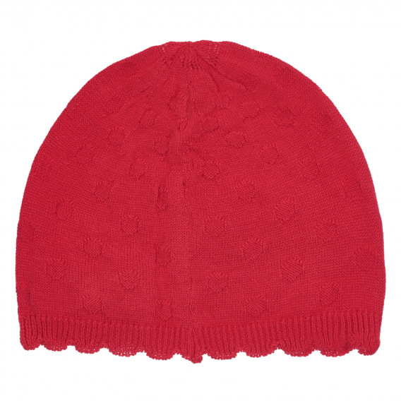 Pălărie din bumbac tricotată cu panglică pentru un bebeluș, roșie Chicco 254280 3