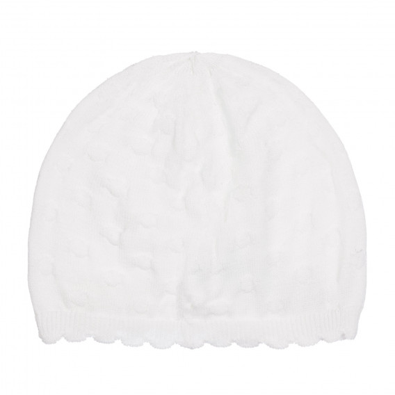 Pălărie de bumbac cu panglică pentru bebeluș, albă Chicco 254282 2