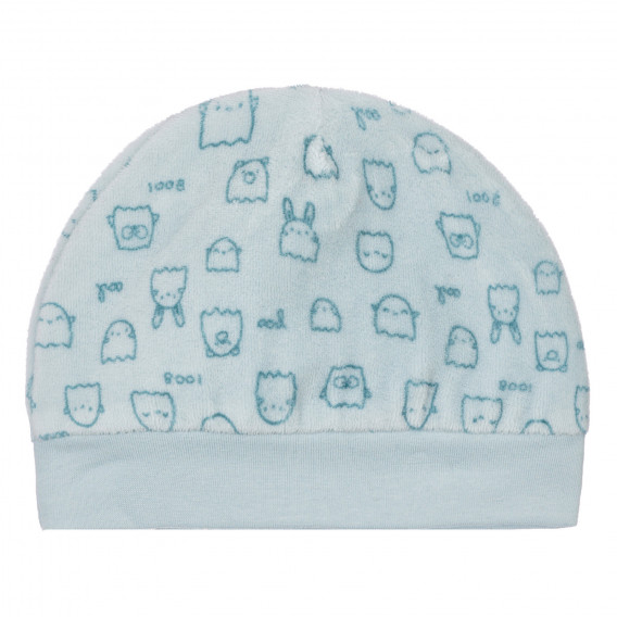 Pălărie cu imprimeu animal pentru bebeluș, albastru deschis Chicco 254287 