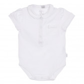 Body alb cu panglică pentru bebeluși, din bumbac, Chicco Chicco 254348 