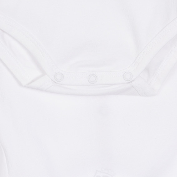 Body alb cu panglică pentru bebeluși, din bumbac, Chicco Chicco 254350 3
