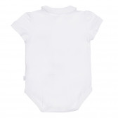 Body alb cu panglică pentru bebeluși, din bumbac, Chicco Chicco 254351 4