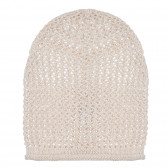 Pălărie tricotată din bumbac cu accente strălucitoare pentru un bebeluș, bej Chicco 254435 3
