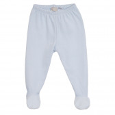 Set bluză și pantaloni cu botoși din bumbac Chicco cu ursuleti și pisoi pentru bebelusi, albastru Chicco 254504 6