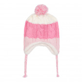 Pălărie tricotată cu pompon pentru bebeluș, roz Chicco 254645 