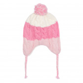 Pălărie tricotată cu pompon pentru bebeluș, roz Chicco 254647 3