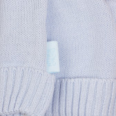 Pălărie din bumbac tricotată cu tiv pentru bebeluș, albastru deschis Chicco 254695 2