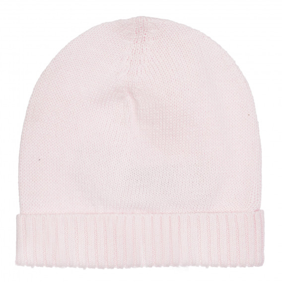 Pălărie din bumbac tricotată cu tiv pentru bebeluș, roz deschis Chicco 254699 