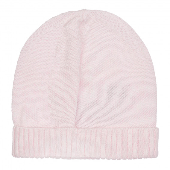 Pălărie din bumbac tricotată cu tiv pentru bebeluș, roz deschis Chicco 254701 3