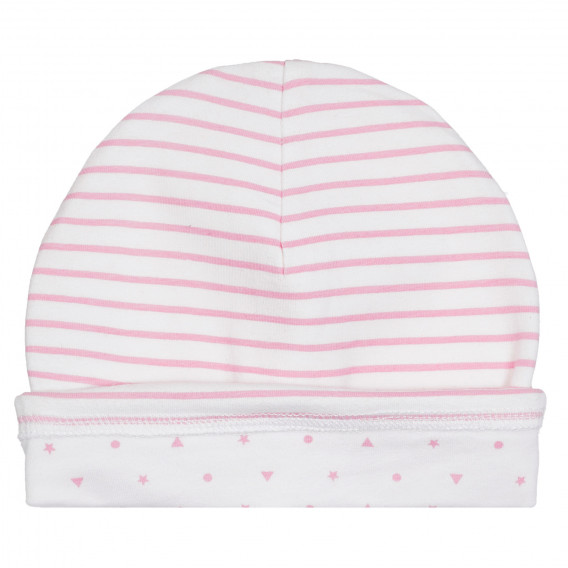 Pălărie de bumbac cu imprimeu figural pentru bebeluș, în culoare albă Chicco 254750 