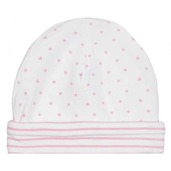 Pălărie de bumbac cu imprimeu figural pentru bebeluș, în culoare albă Chicco 254751 3