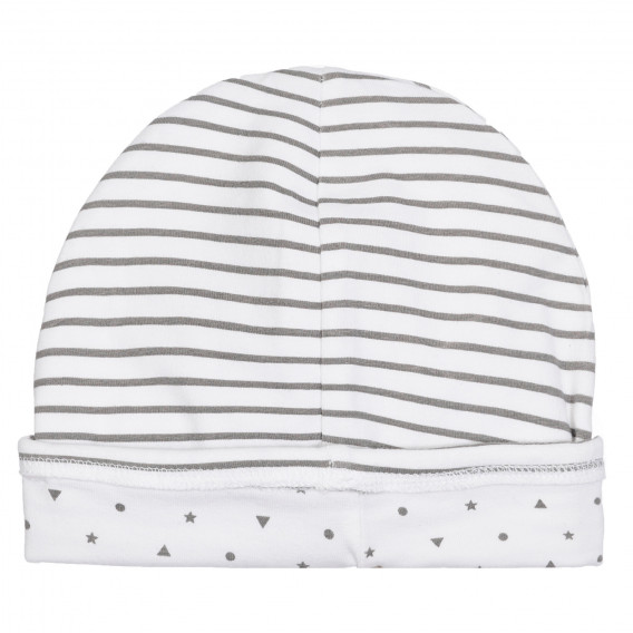 Pălărie de bumbac cu imprimeu figural pentru bebeluș, în alb Chicco 254753 