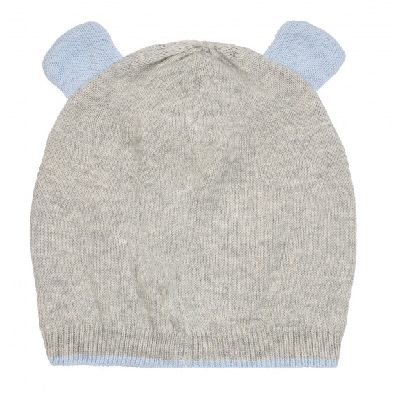 Pălărie de bumbac cu aplicație de urs pentru bebeluș, gri Chicco 254764 3
