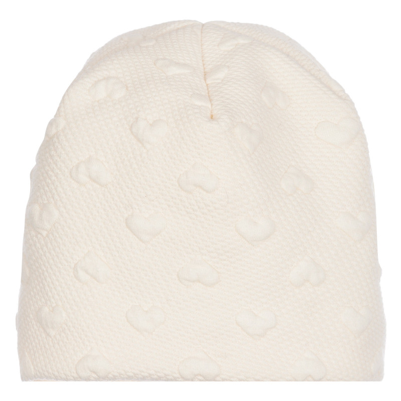 Pălărie cu imprimeu de inimi pentru bebeluș, bej  254777