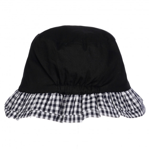 Pălărie de bumbac cu accente în carouri pentru un bebeluș, neagră Chicco 254930 2