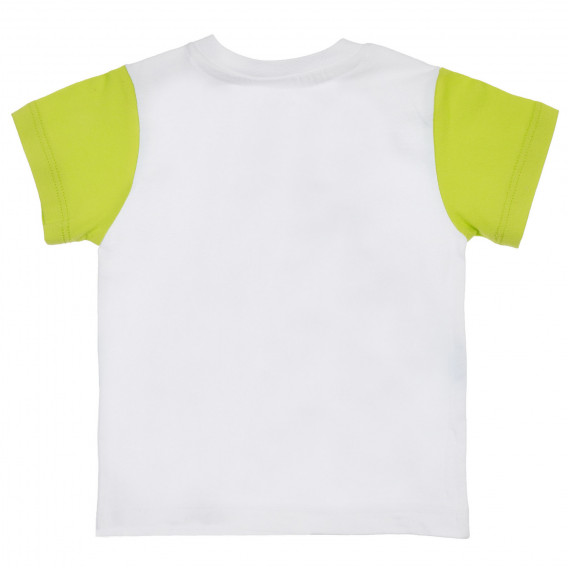 Set de tricouri din bumbac și pantaloni scurți pentru bebeluși în alb și verde Chicco 254980 5