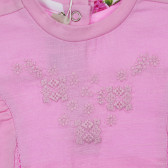 Set de tunici din bumbac și jambiere pentru un bebeluș în roz și alb Chicco 254992 3