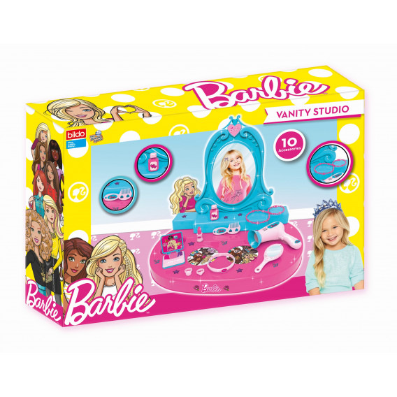 Masă de îmbrăcat cu oglindă și accesorii Barbie 25500 