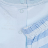 Pijamale din bumbac cu mâneci scurte pentru bebeluș, albastru Chicco 255063 4