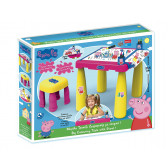 Masă mare cu scaun pentru desenat Peppa pig 25509 