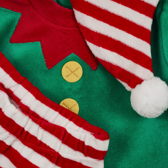 Costum de elf de Crăciun pentru bebeluș, multicolor Chicco 255150 3