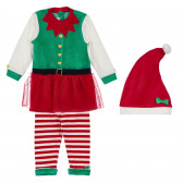 Costum de elf de Crăciun pentru fetiță, multicolor Chicco 255156 