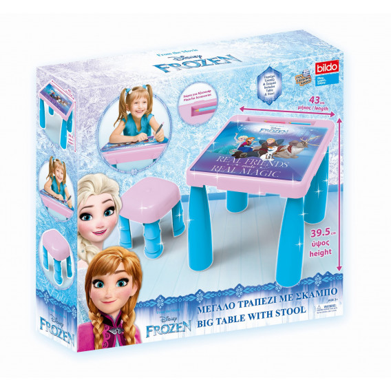 Masă mare Regatul de Gheață cu scaun Frozen 25529 