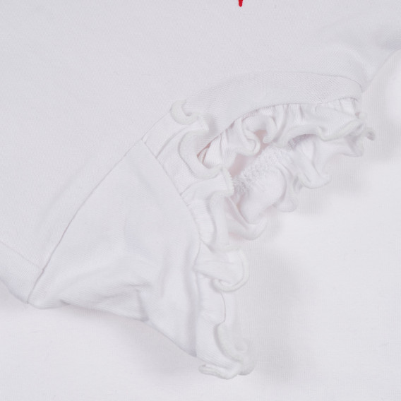 Set de tricou și pantaloni scurți din bumbac LOVE, alb Chicco 255307 4