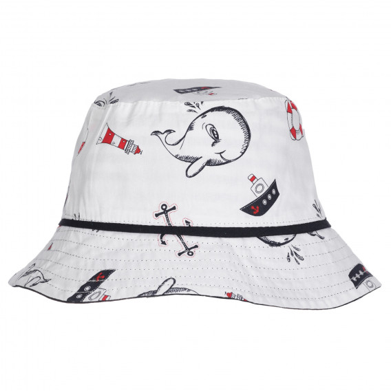 Pălărie de bumbac cu imprimeu de mare pentru bebeluș, multicoloră Chicco 255338 3