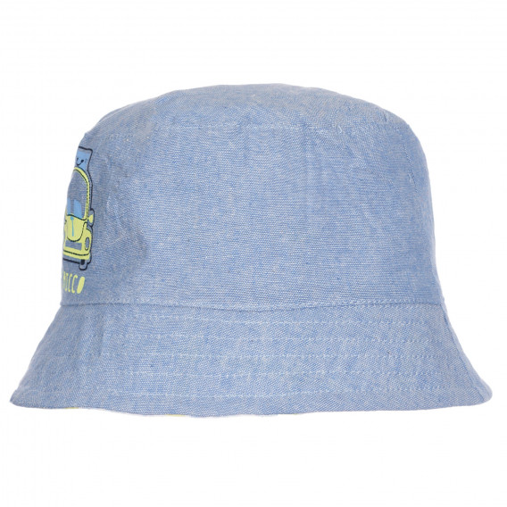 Pălărie de bumbac cu imprimeu auto pentru bebeluș, albastră Chicco 255339 