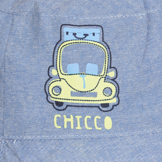 Pălărie de bumbac cu imprimeu auto pentru bebeluș, albastră Chicco 255340 2