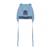 Pălărie din bumbac din denim cu imprimeu pisoi pentru bebeluși, albastru Chicco 255372 3
