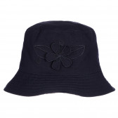 Pălărie de bumbac cu aplicație de flori, albastru închis Chicco 255407 