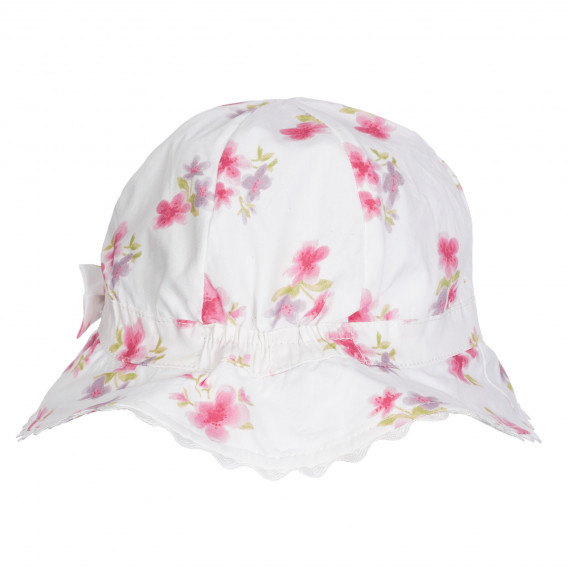 Pălărie de bumbac cu imprimeu floral, în culoare albă Chicco 255412 3