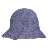 Pălărie de bumbac cu imprimeu floral pentru bebeluș, în albastru Chicco 255425 