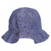 Pălărie de bumbac cu imprimeu floral pentru bebeluș, în albastru Chicco 255427 3