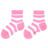 Set de două perechi de șosete pentru bebeluși în alb și roz Chicco 255889 4