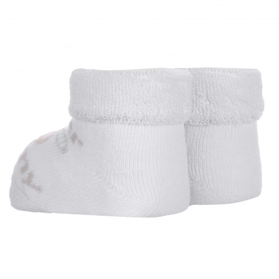 Șosete tricotate MOMY AND DADDY pentru un bebeluș, în alb Chicco 255897 3
