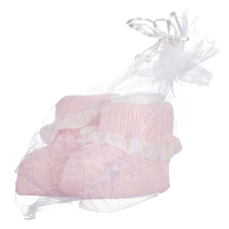 Șosete tricotate pentru bebeluși, în roz  255908