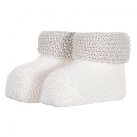 Șosete tricotate pentru bebeluși, bej Chicco 255913 2