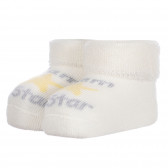 Șosete tricotate I AM A STAR pentru un bebeluș, alb Chicco 255918 2