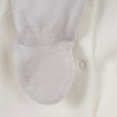 Set de bluză cu botine pentru bebeluși în alb și gri Chicco 255953 4