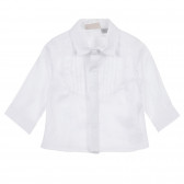 Set de cămașă din bumbac și pantaloni pentru bebeluși în alb și albastru. Chicco 255964 2