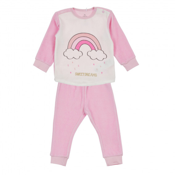 Pijamale de pluș RAINBOW, roz Chicco 255972 