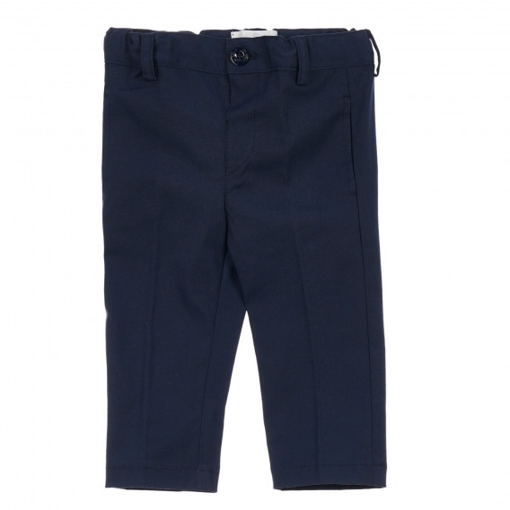 Set de cămașă din bumbac cu pantaloni pentru bebeluși în alb și albastru Chicco 256015 6