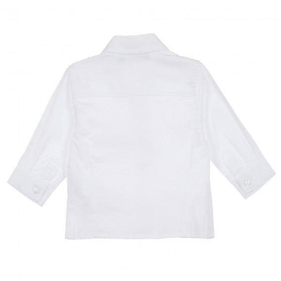 Set de cămașă din bumbac și pantaloni pentru bebeluși în alb și albastru Chicco 256032 5