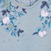 Rochie Chicco din bumbac albastru cu motive florale Chicco 256043 2