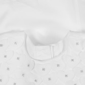 Rochie din bumbac cu inimi pentru bebeluș, albă Chicco 256059 3